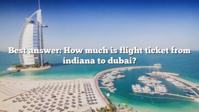 Best answer: How much is flight ticket from indiana to dubai?