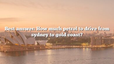 Best answer: How much petrol to drive from sydney to gold coast?