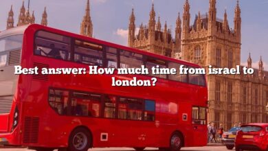 Best answer: How much time from israel to london?