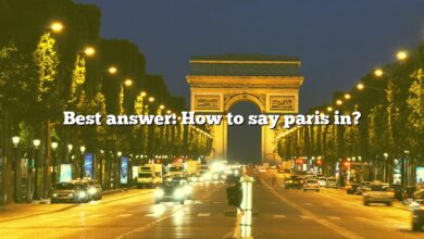 Best answer: How to say paris in?
