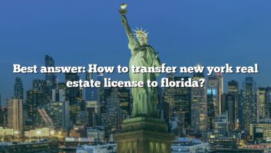 Best answer: How to transfer new york real estate license to florida?