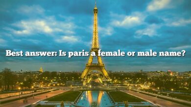 Best answer: Is paris a female or male name?