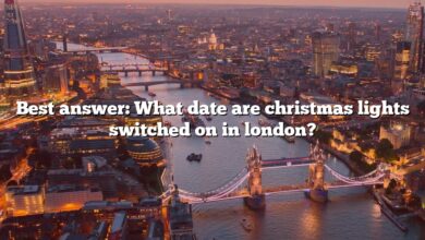 Best answer: What date are christmas lights switched on in london?