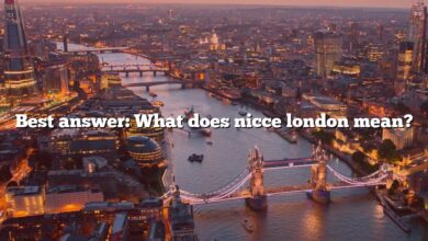 Best answer: What does nicce london mean?