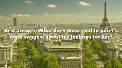 Best answer: What does paris visit to juliet’s tomb suggest about his feelings for her?