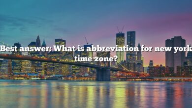 Best answer: What is abbreviation for new york time zone?