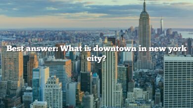 Best answer: What is downtown in new york city?