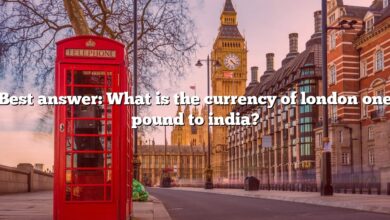 Best answer: What is the currency of london one pound to india?