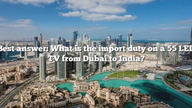 Best answer: What is the import duty on a 55 LED TV from Dubai to India?
