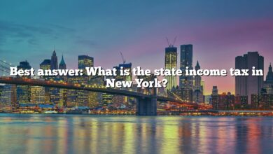Best answer: What is the state income tax in New York?