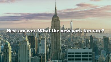 Best answer: What the new york tax rate?
