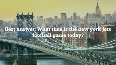 Best answer: What time is the new york jets football game today?