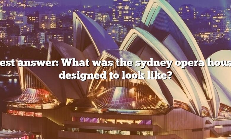 Best answer: What was the sydney opera house designed to look like?