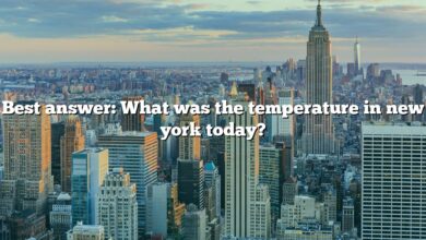 Best answer: What was the temperature in new york today?