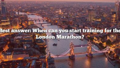 Best answer: When can you start training for the London Marathon?