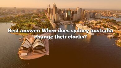 Best answer: When does sydney australia change their clocks?