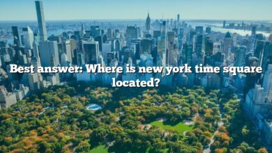 Best answer: Where is new york time square located?