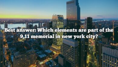 Best answer: Which elements are part of the 9,11 memorial in new york city?
