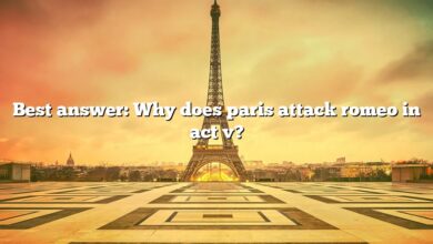 Best answer: Why does paris attack romeo in act v?