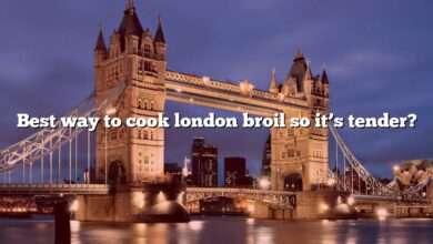 Best way to cook london broil so it’s tender?