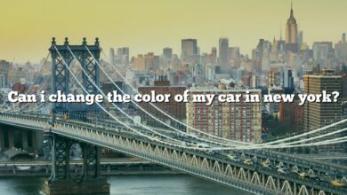 Can i change the color of my car in new york?