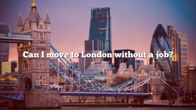 Can I move to London without a job?