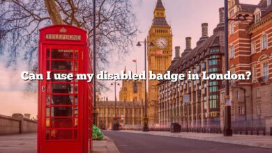 Can I use my disabled badge in London?