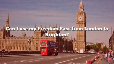 Can I use my Freedom Pass from London to Brighton?