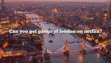 Can you get gangs of london on netflix?