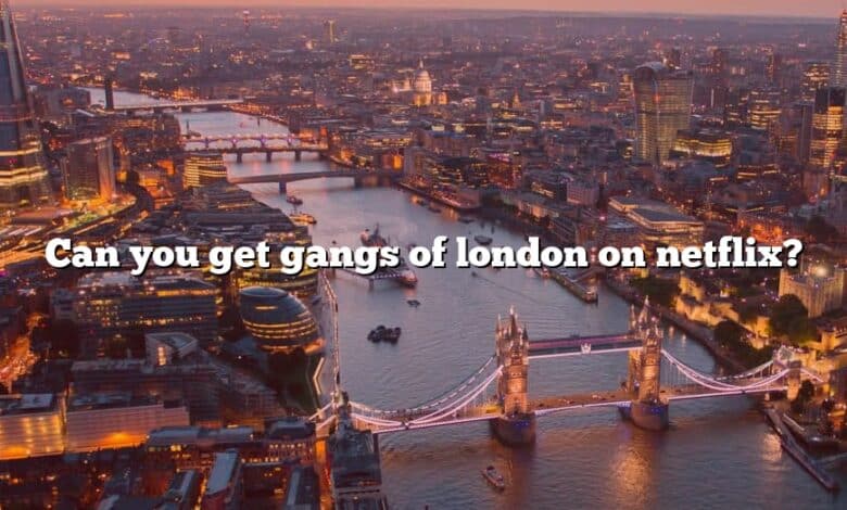 Can you get gangs of london on netflix?