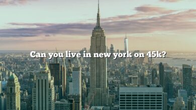Can you live in new york on 45k?