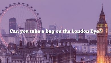 Can you take a bag on the London Eye?