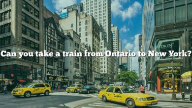 Can you take a train from Ontario to New York?