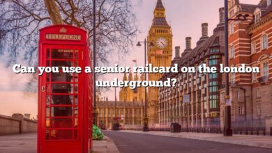 Can you use a senior railcard on the london underground?