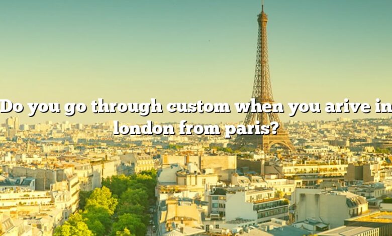Do you go through custom when you arive in london from paris?