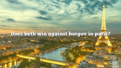 Does beth win against borgov in paris?