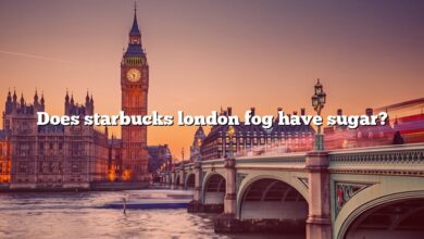 Does starbucks london fog have sugar?