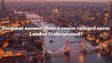 Frequent answer: Does a senior railcard cover London Underground?