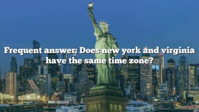 Frequent answer: Does new york and virginia have the same time zone?