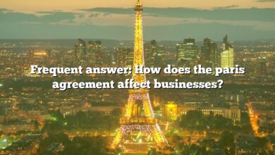 Frequent answer: How does the paris agreement affect businesses?