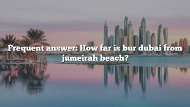 Frequent answer: How far is bur dubai from jumeirah beach?