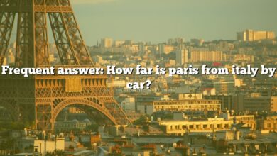 Frequent answer: How far is paris from italy by car?