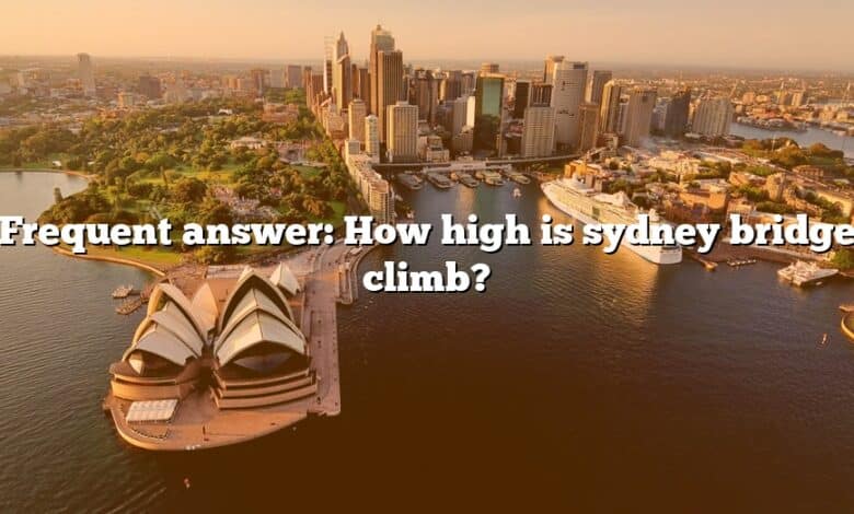 Frequent answer: How high is sydney bridge climb?