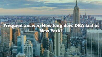 Frequent answer: How long does DBA last in New York?