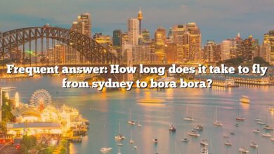 Frequent answer: How long does it take to fly from sydney to bora bora?