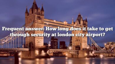 Frequent answer: How long does it take to get through security at london city airport?