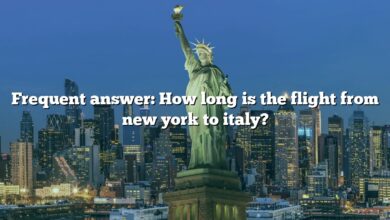 Frequent answer: How long is the flight from new york to italy?