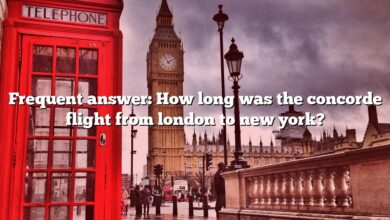 Frequent answer: How long was the concorde flight from london to new york?
