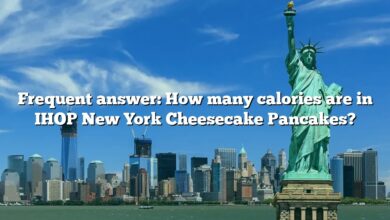 Frequent answer: How many calories are in IHOP New York Cheesecake Pancakes?