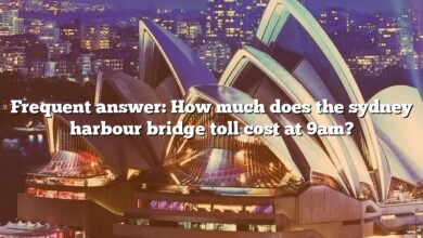 Frequent answer: How much does the sydney harbour bridge toll cost at 9am?